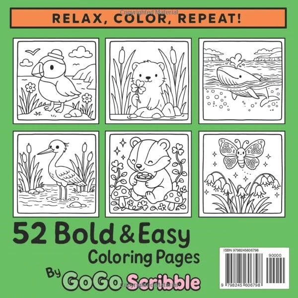 Bold & Easy: Cute Irish Animals Colouring Book - Image 7