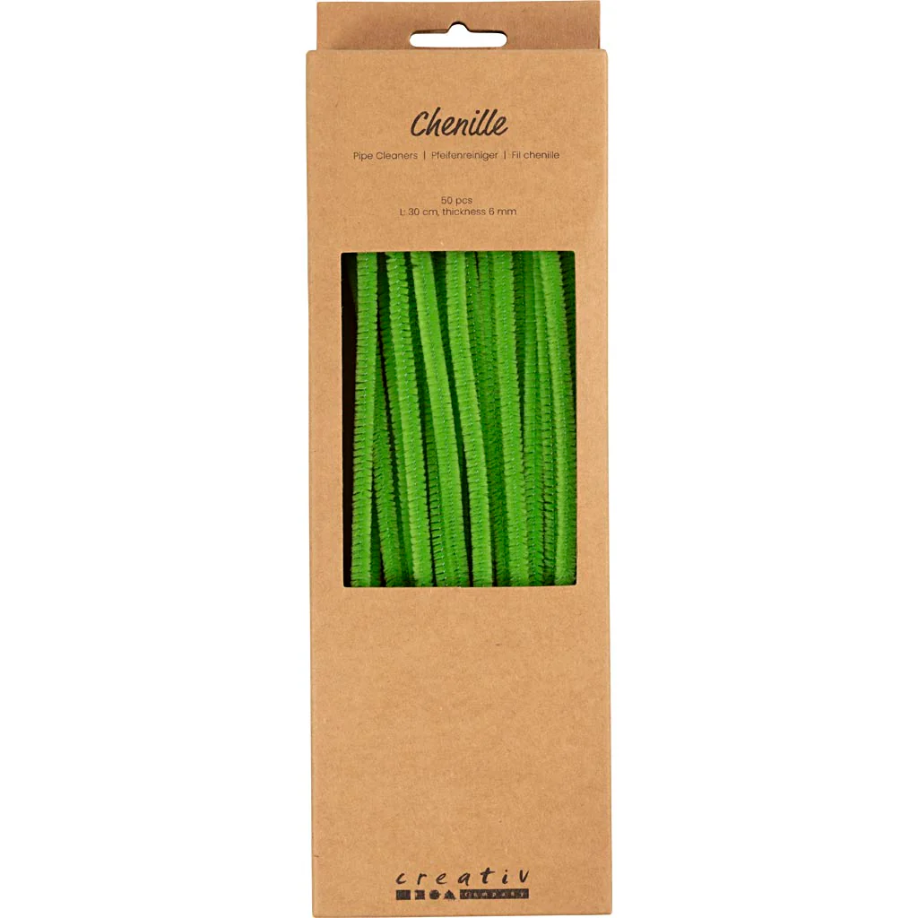 Chenille 30cm - Leaf Green (50 Pieces) - Image 4
