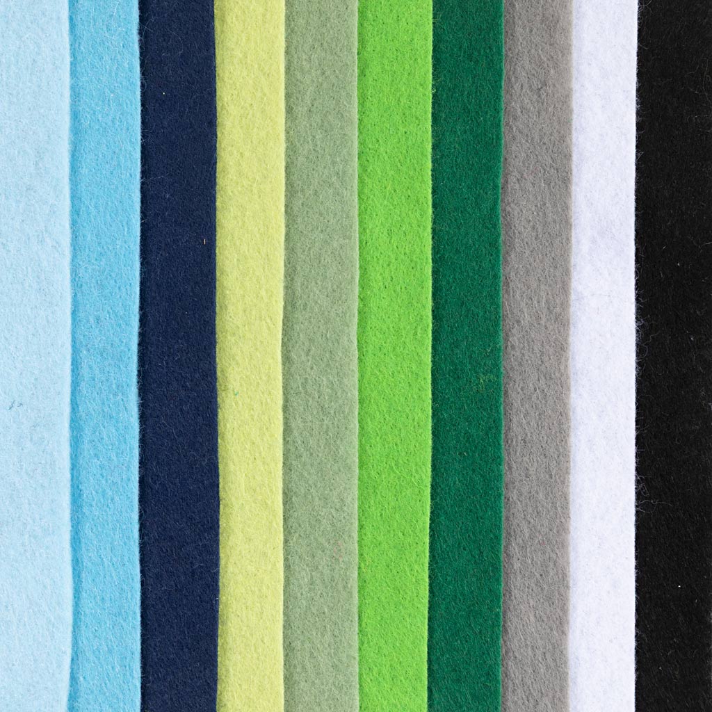 Craft Felt A4 210x297mm - Blue/Green (10 Pack) - Image 6