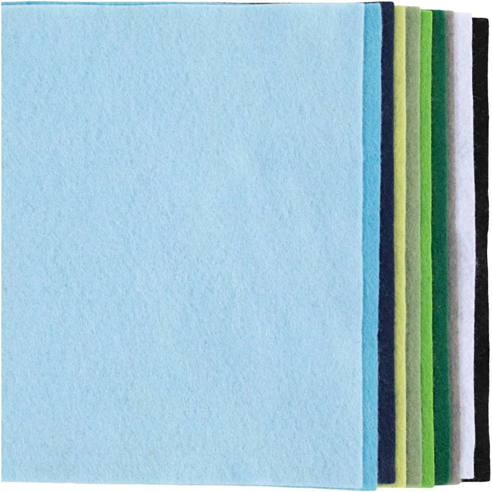 Craft Felt A4 210x297mm - Blue/Green (10 Pack) - Image 7