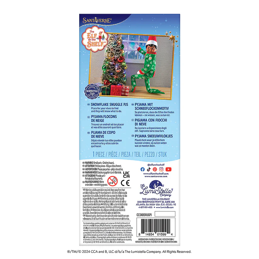 Elf on the Shelf Claus Couture - Snowflake Snuggle PJs - Image 5