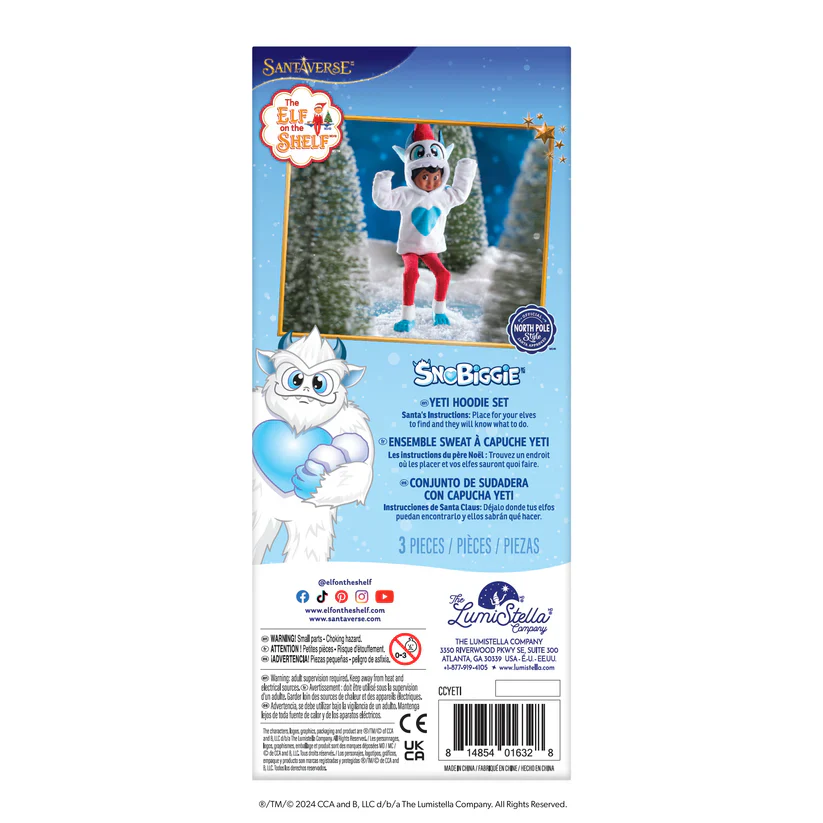 Elf on the Shelf Claus Couture - Yeti Hoodie Set - Image 5