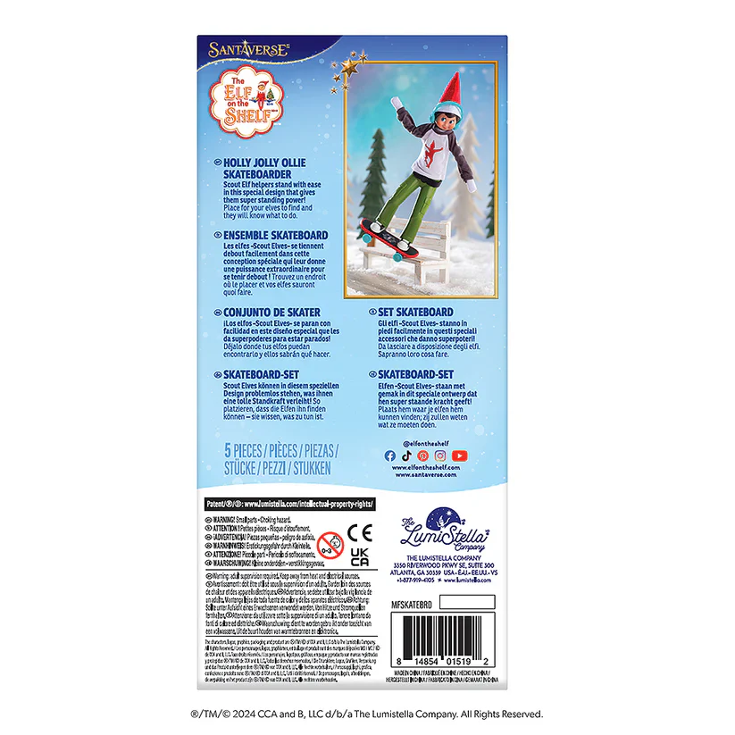 Elf on the Shelf MagiFreez - Holly Jolly Ollie Skateboarder - Image 5