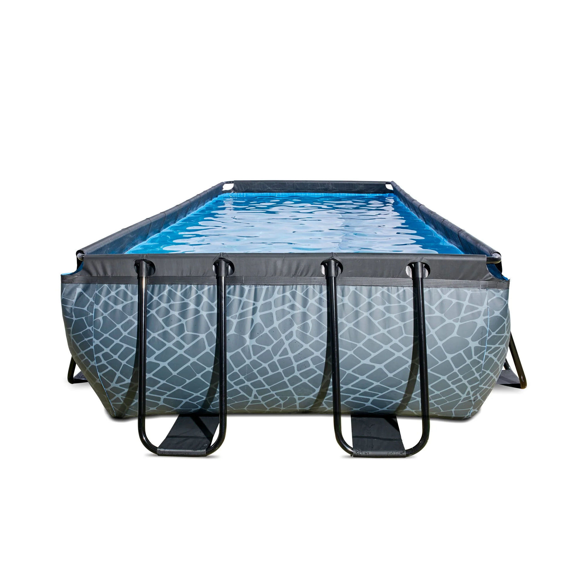 EXIT Stone Rectangular Frame Pool - 4x2x1.22m (12V Sand Filter) - Image 3