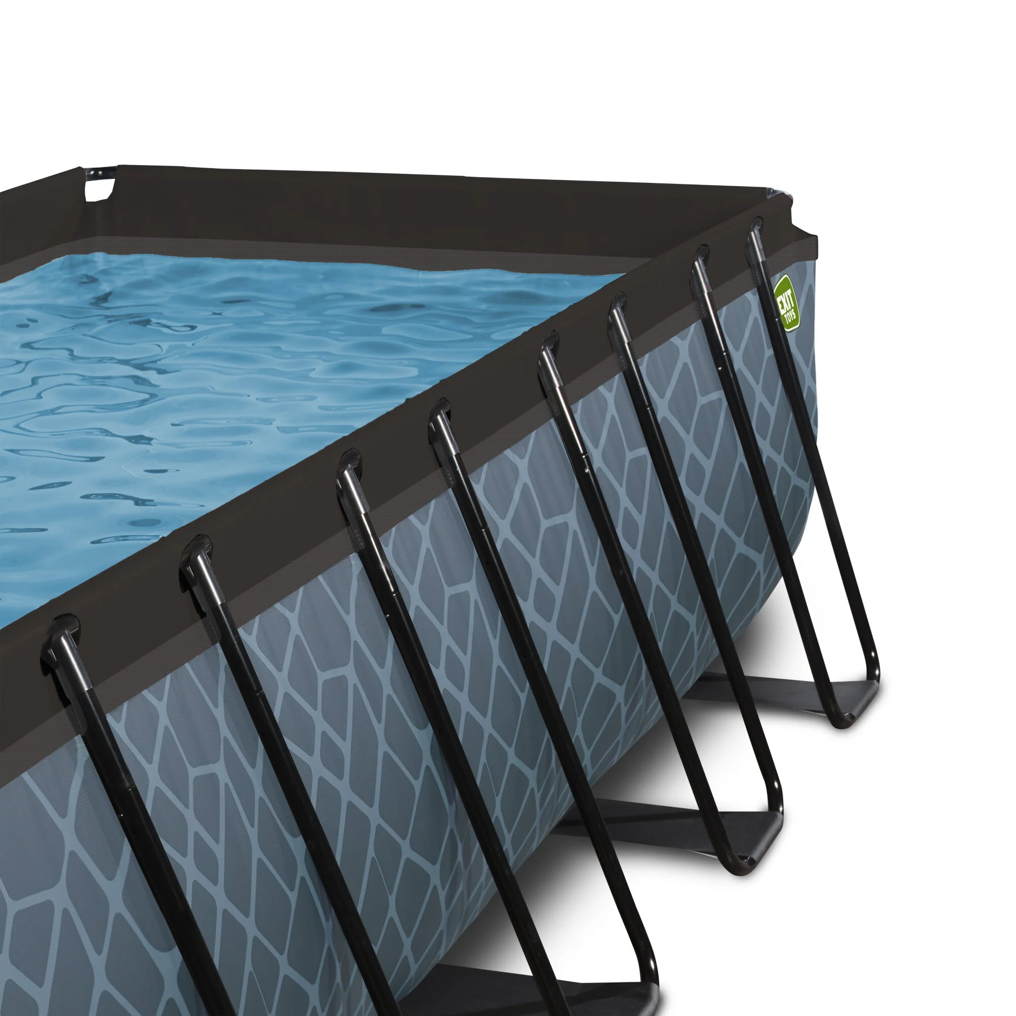 EXIT Stone Rectangular Frame Pool - 4x2x1.22m (12V Sand Filter) - Image 4