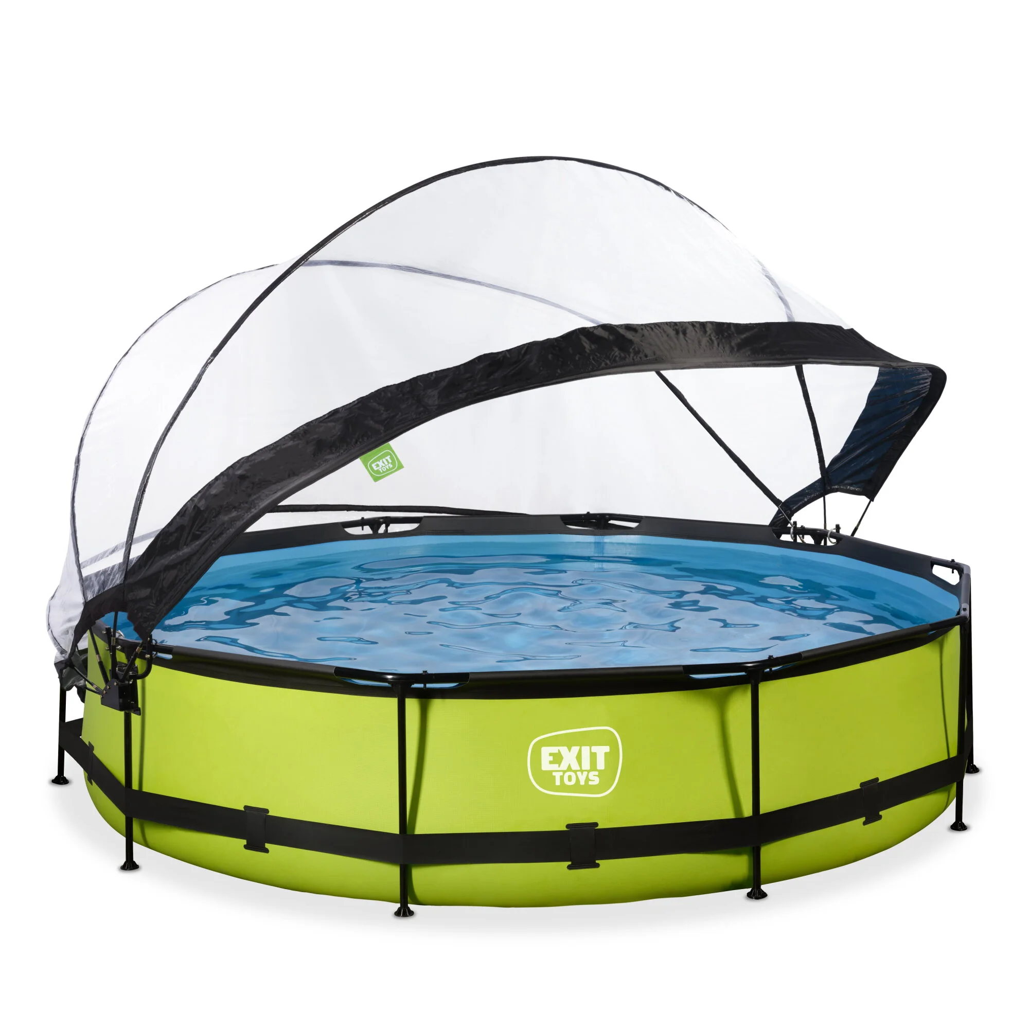 EXIT Lime Round Frame Pool with Cover - ø360x76cm (12V Cartridge Filter) - Image 3