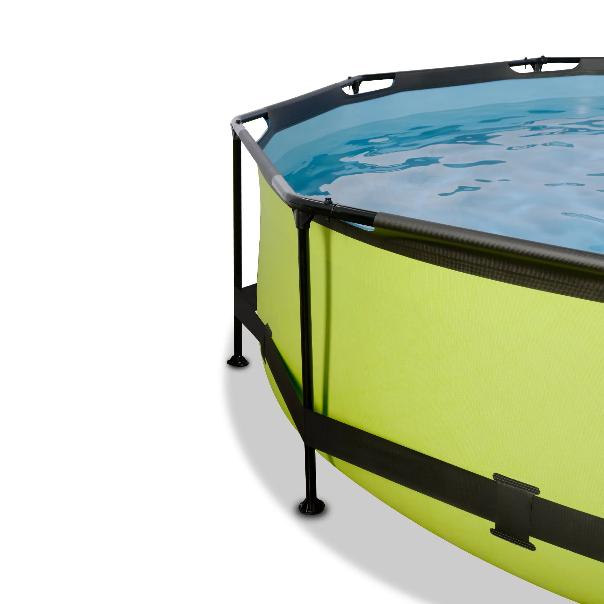 EXIT Lime Round Frame Pool with Cover - ø360x76cm (12V Cartridge Filter) - Image 5
