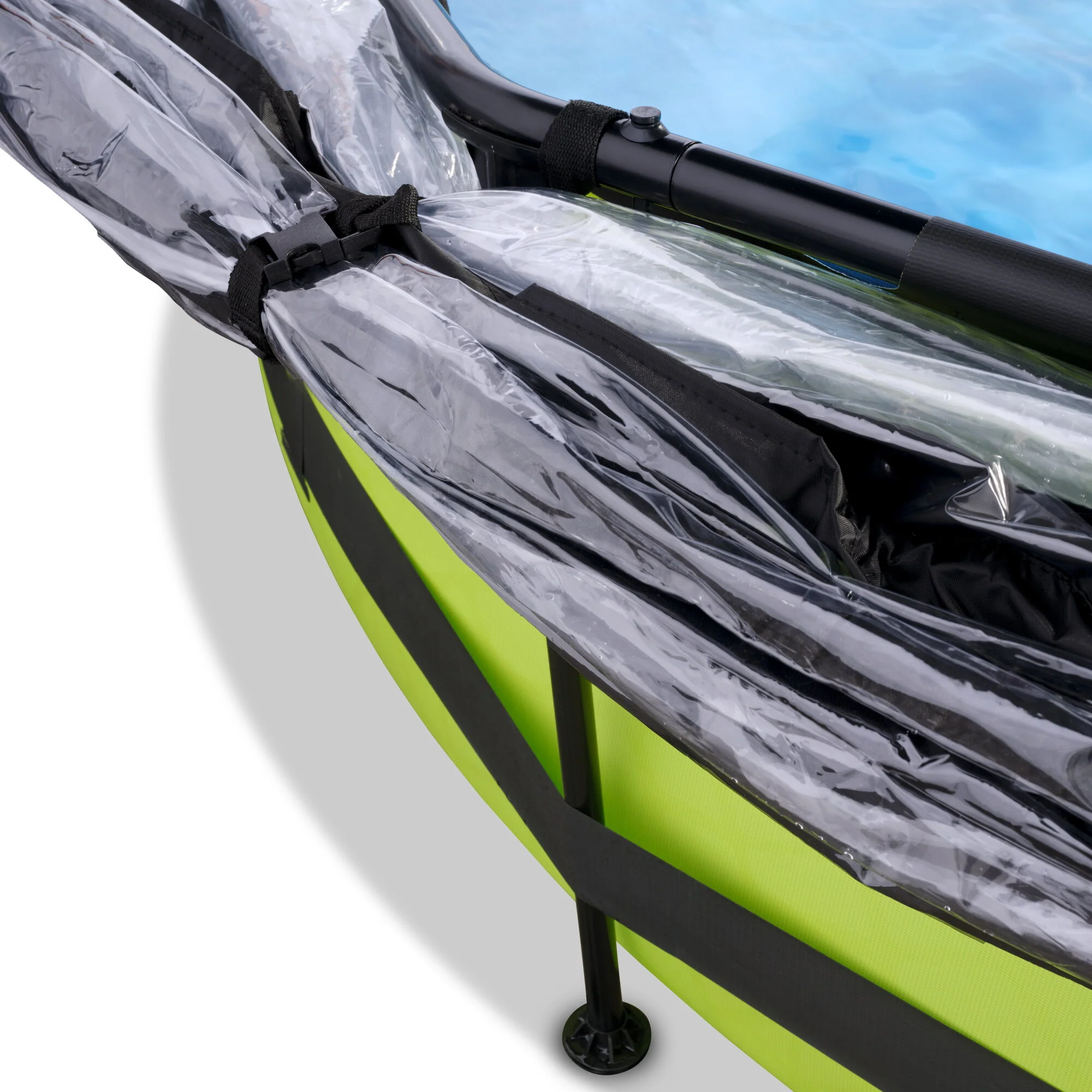 EXIT Lime Round Frame Pool with Cover - ø360x76cm (12V Cartridge Filter) - Image 6