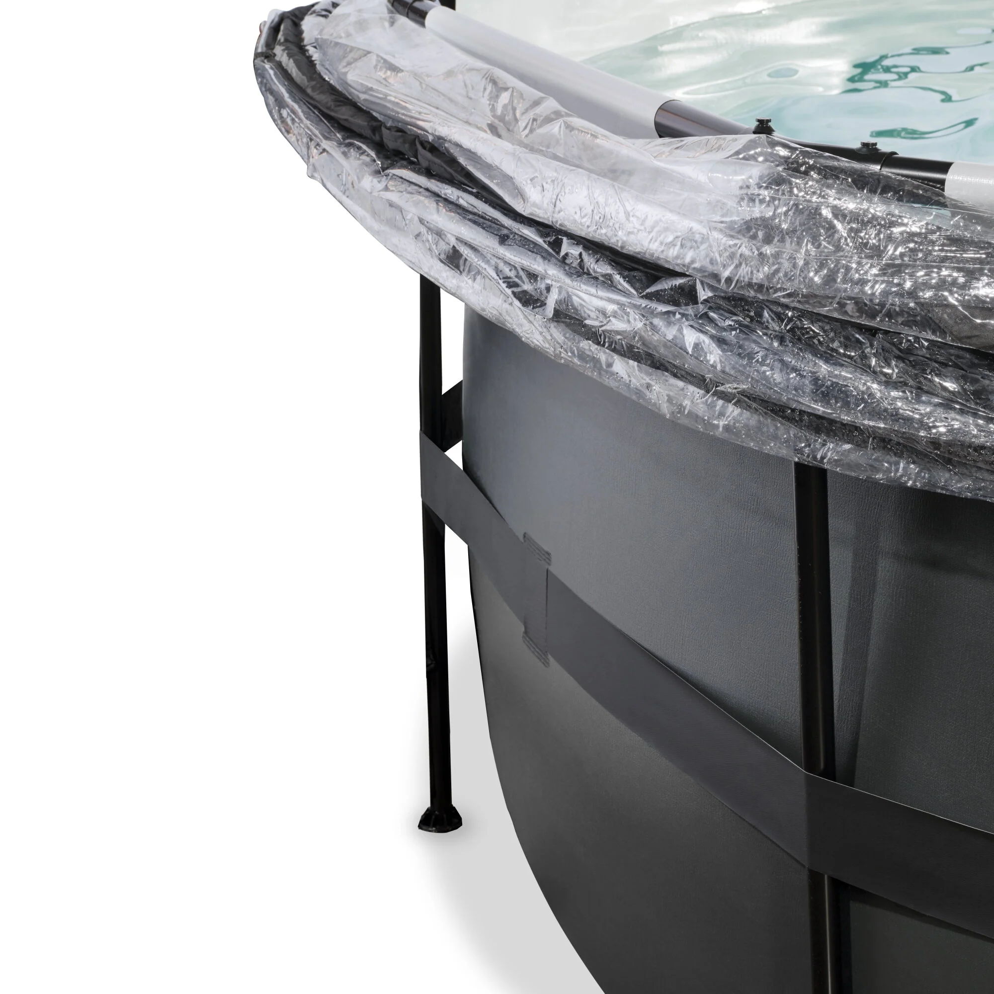 EXIT Black Round Frame Pool - 427x122cm (12V Sand Filter) - Image 5