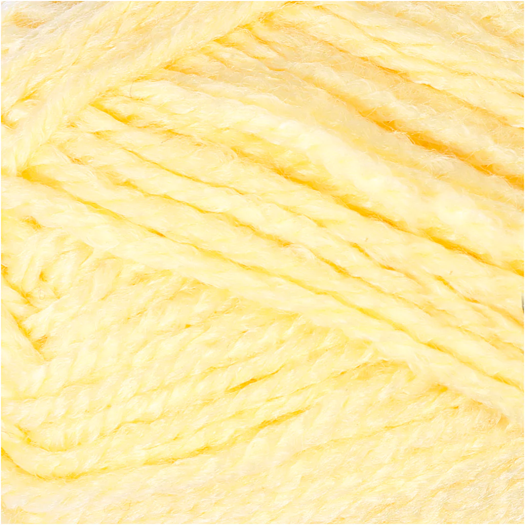 Fantasia Acrylic Yarn 50g - Light Yellow - Image 4
