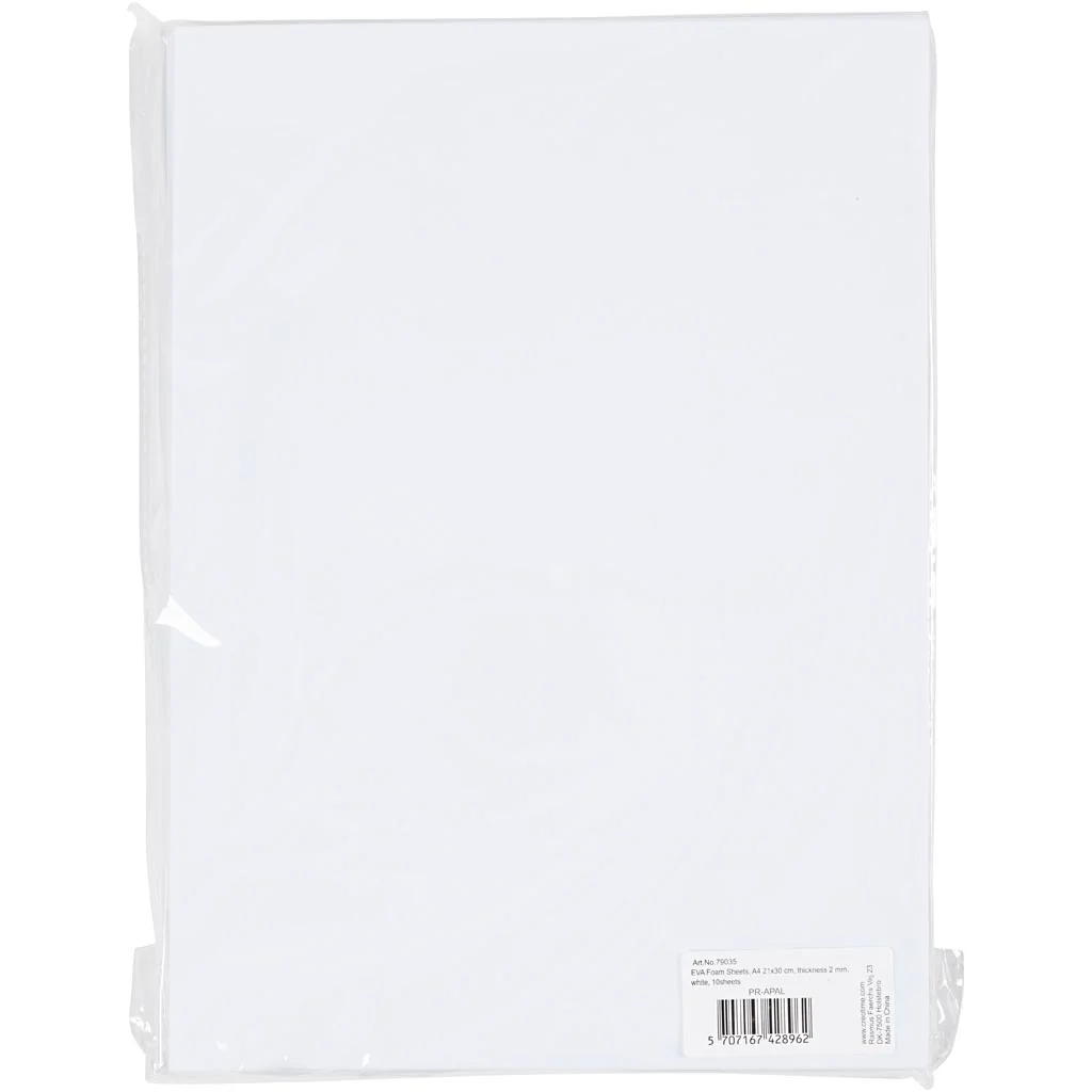 EVA Foam Sheet A4 - White (10 Sheets) - Image 3