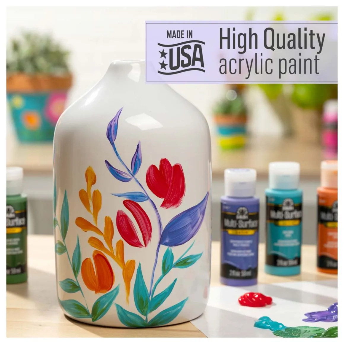 FolkArt Multi-Surface Acrylic 59ml - Bright Green - Image 6