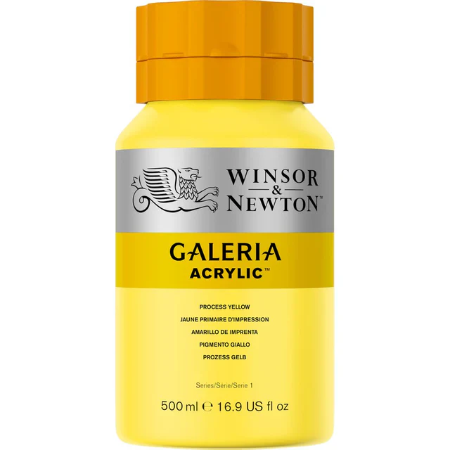 Galeria Acrylic Paint - Process Yellow (500ml) - Image 4