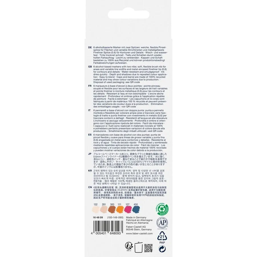 Faber-Castell Goldfaber Sketch Dual Markers - Manga (6 Piece) - Image 4