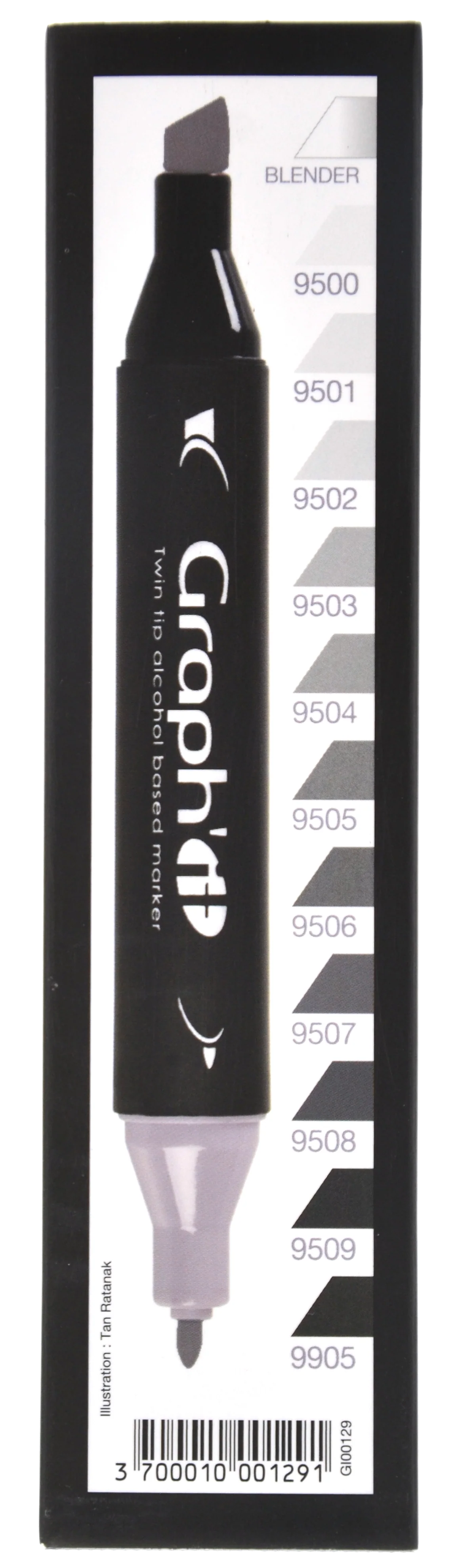 GRAPH'IT Double Ended Alcohol Markers - Neutral Grey (Set of 12) - Image 4