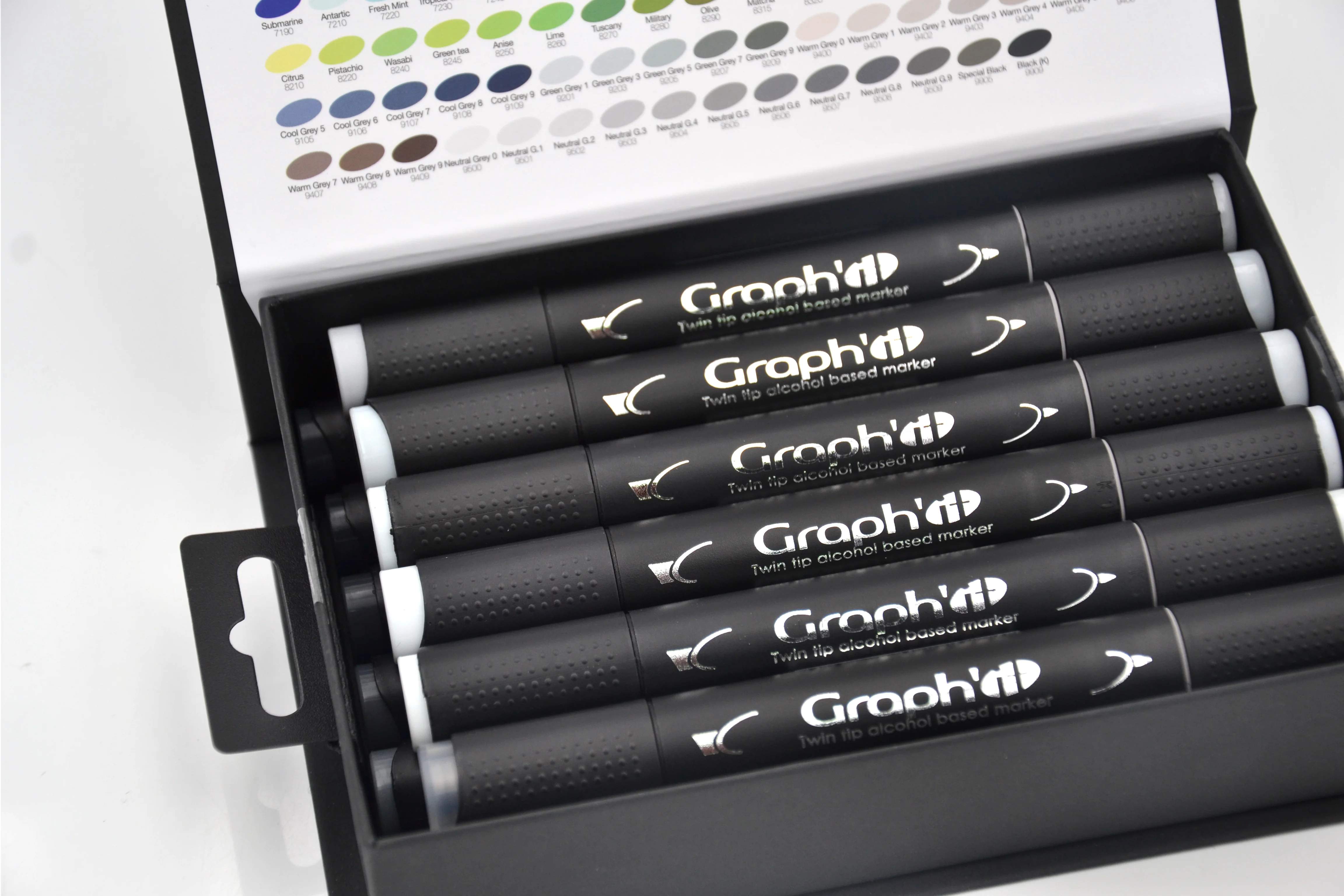 GRAPH'IT Double Ended Alcohol Markers - Neutral Grey (Set of 12) - Image 5