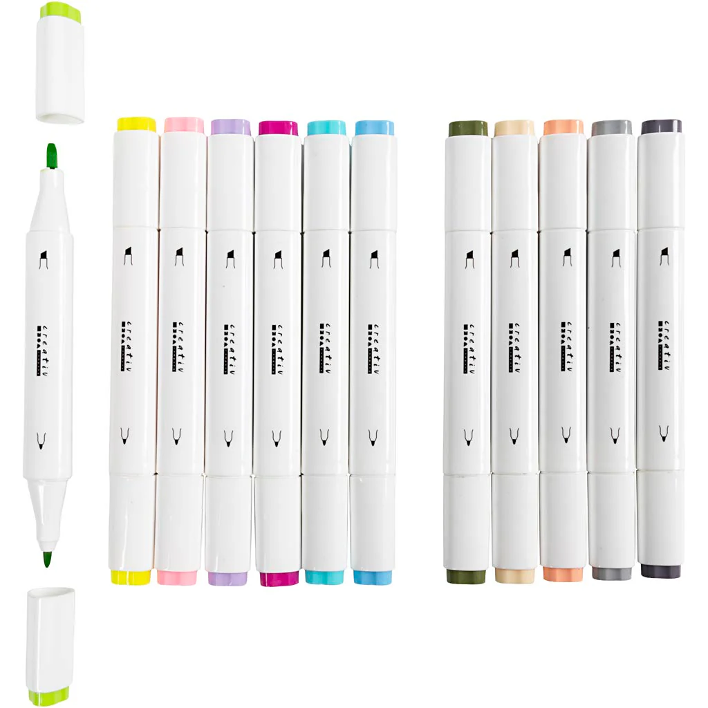 Illustration Markers - Pastel Colours 1+8mm (12 Pack) - Image 10