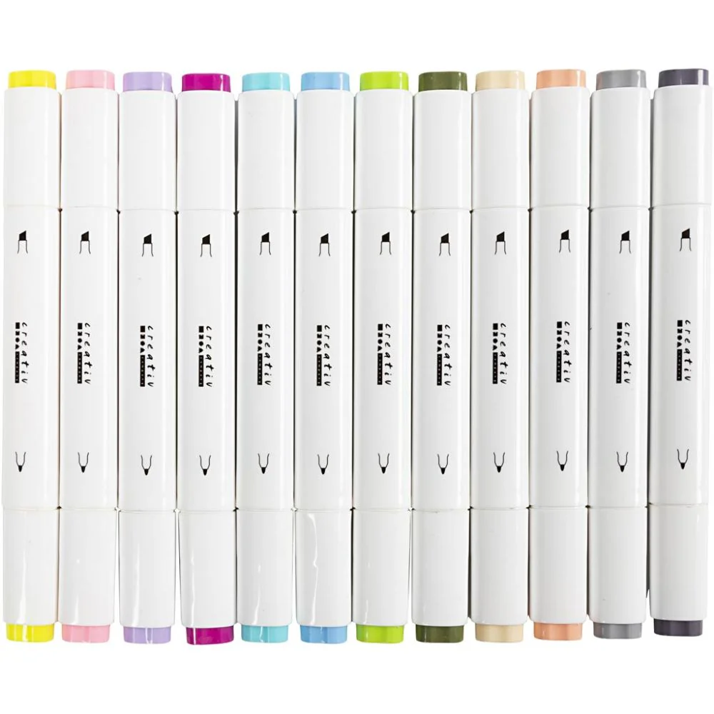 Illustration Markers - Pastel Colours 1+8mm (12 Pack) - Image 4