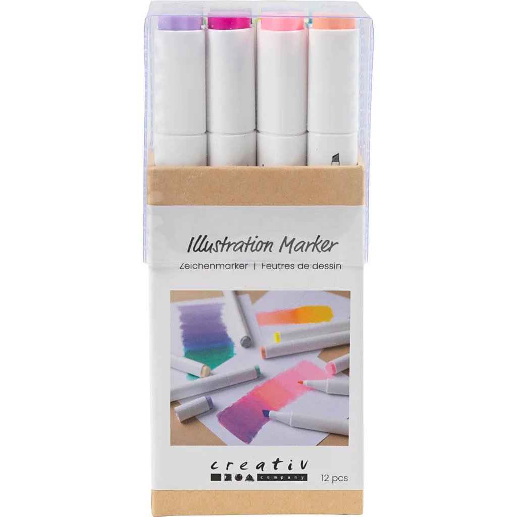 Illustration Markers - Pastel Colours 1+8mm (12 Pack) - Image 6