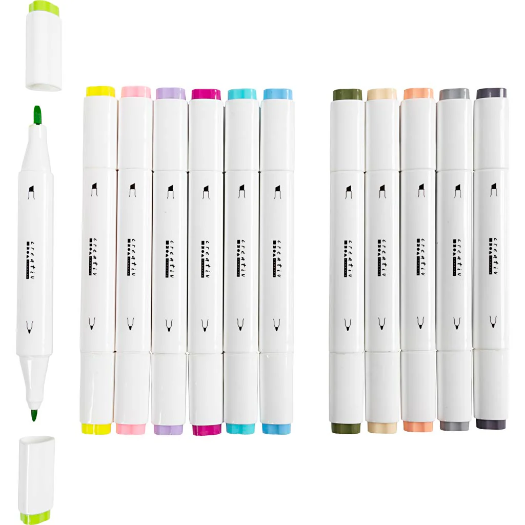 Illustration Markers - Pastel Colours 1+8mm (12 Pack) - Image 9