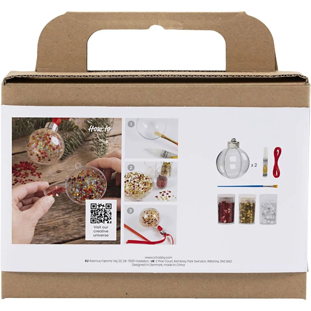 Mini Craft Kit Christmas Baubles Sequins - Image 5