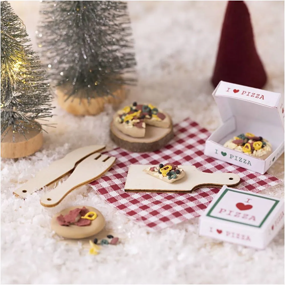 Mini Craft Kit Elf Door - Pizza - Image 3