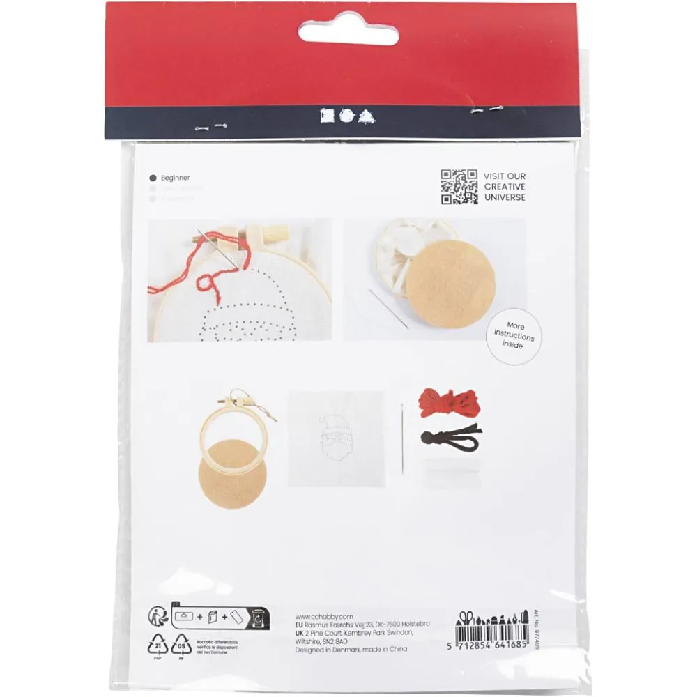 Mini Craft Kit Embroidery - Santa - Image 4