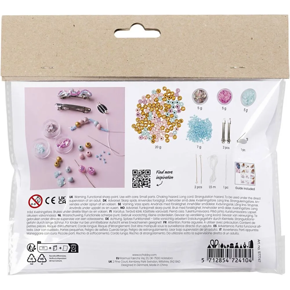 Mini Craft Kit Jewellery - Necklace, Bracelet, Clips & Brooch - Image 4