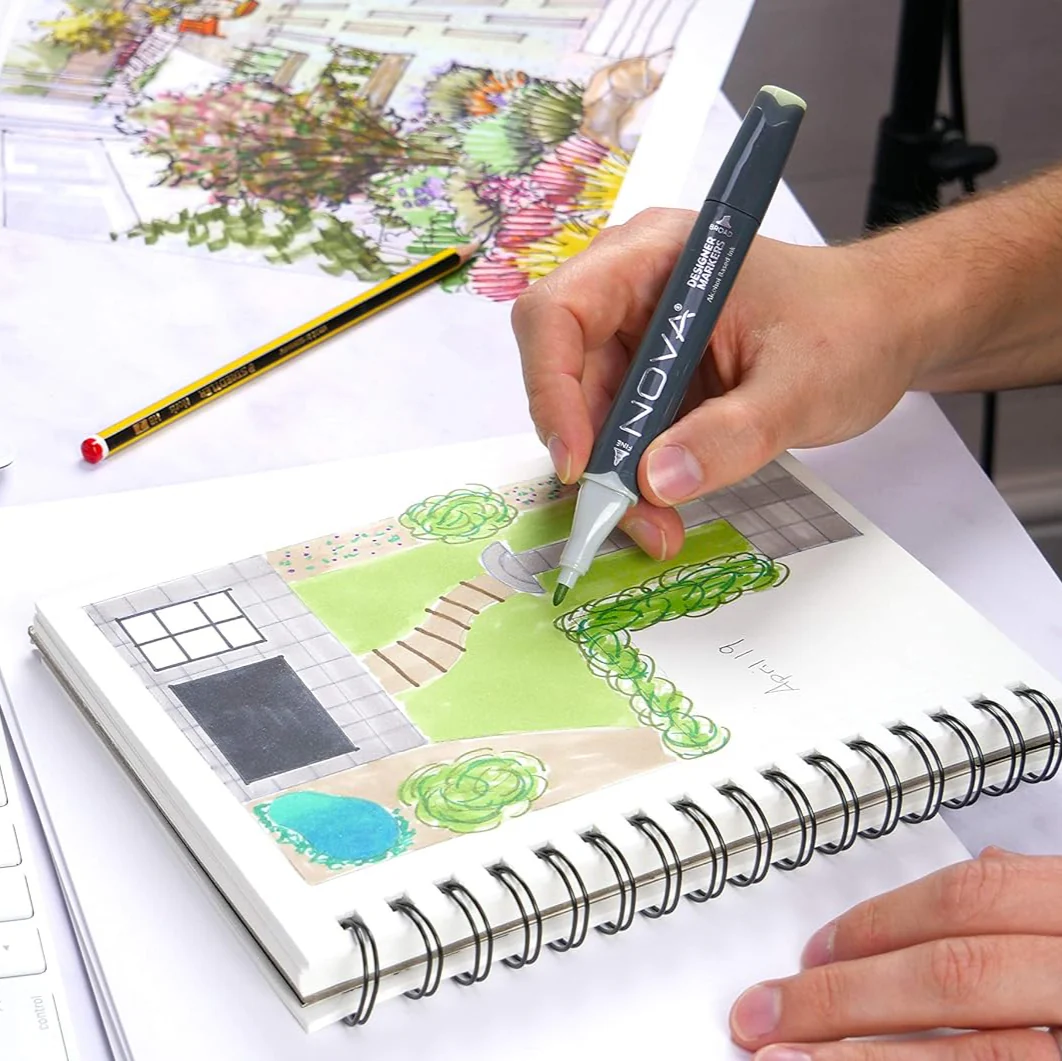 Nova Sketch Dual Tip Alcohol Markers - Nature (24 Pack) - Image 3