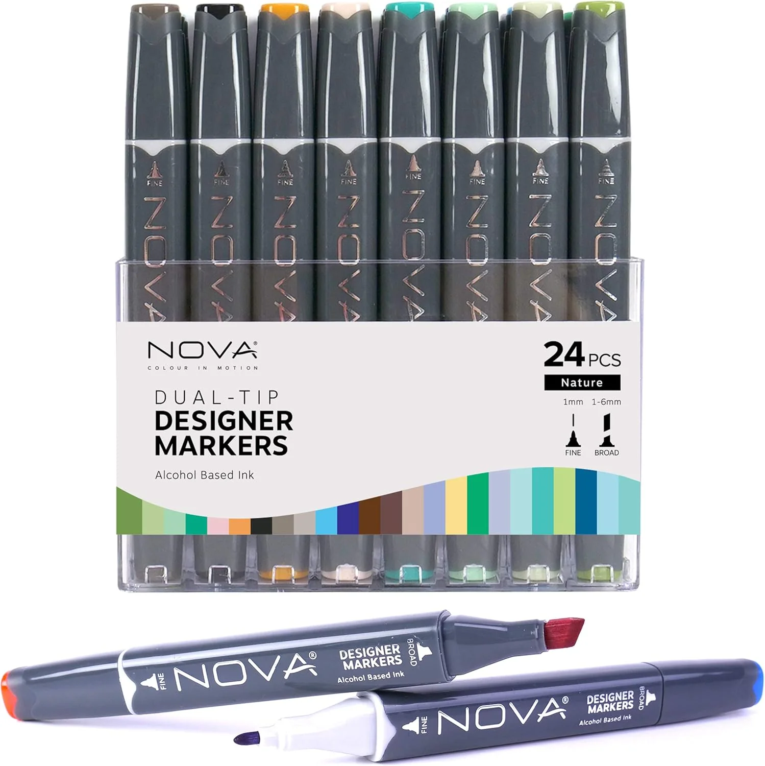 Nova Sketch Dual Tip Alcohol Markers - Nature (24 Pack) - Image 5