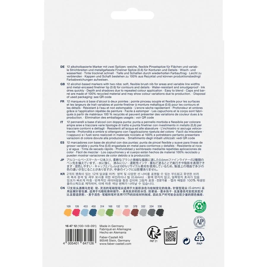Faber-Castell Sketch Marker Goldfaber Wallet of 12 - Image 3