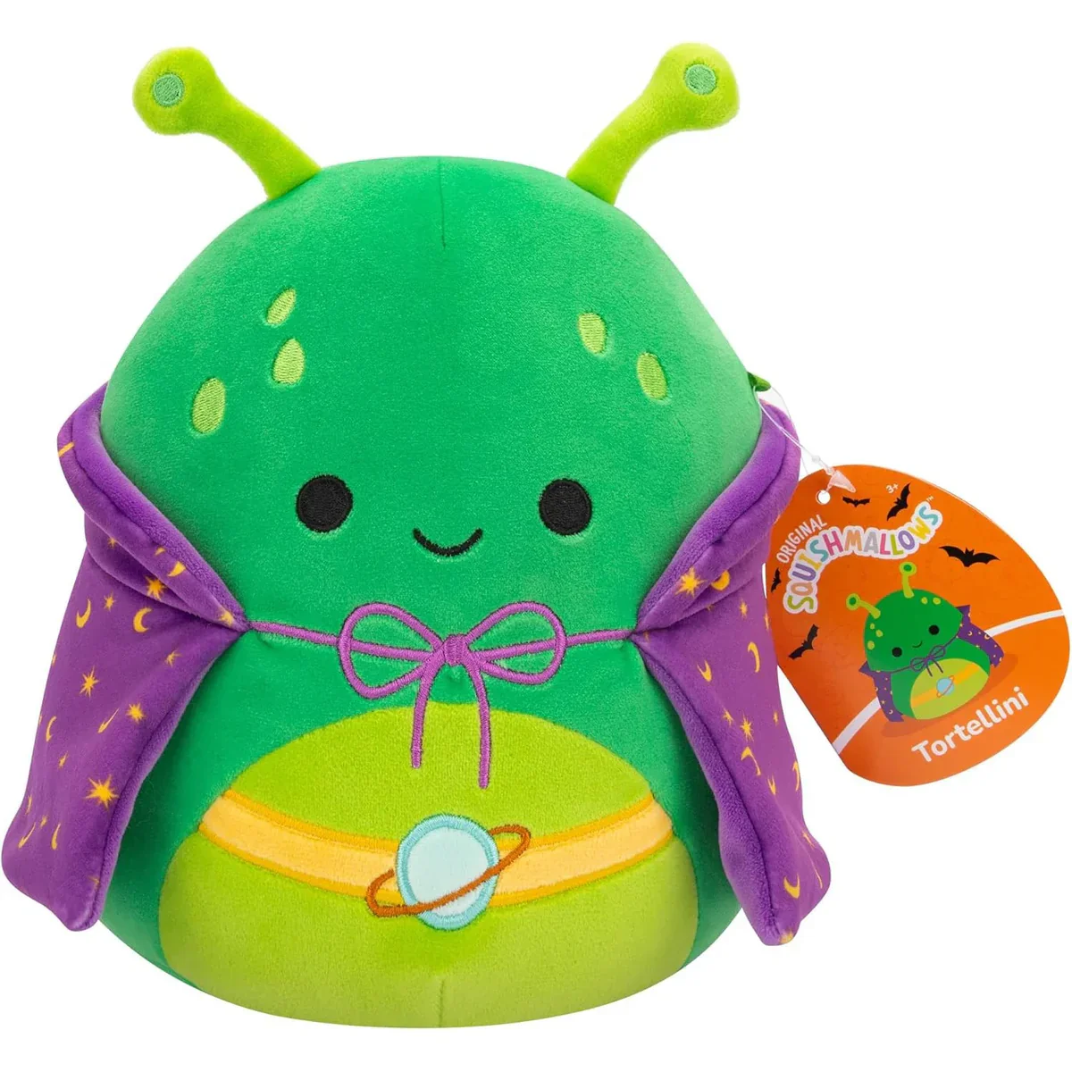 Squishmallows 7.5 Inch - Tortellini the Green Alien with Purple Cape - Image 5