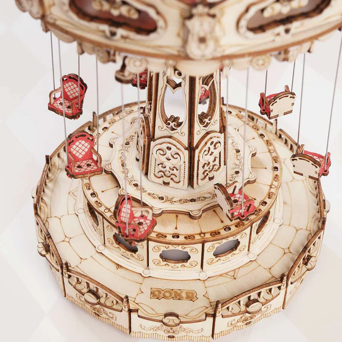 Swing Ride DIY Music Box 3D Wooden Puzzle - Image 5