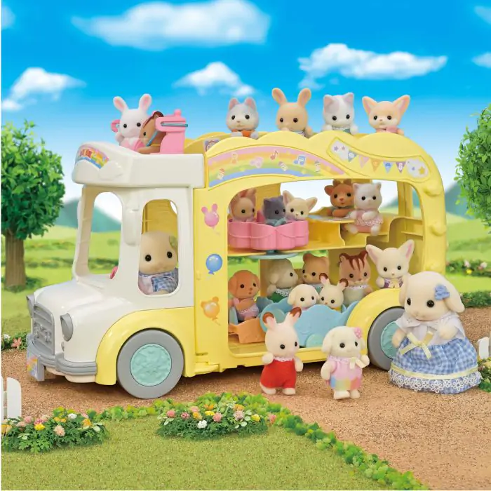 Sylvanian Families Rainbow Fun Nursery Bus - Image 4