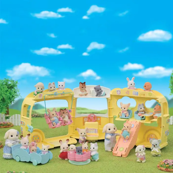 Sylvanian Families Rainbow Fun Nursery Bus - Image 6
