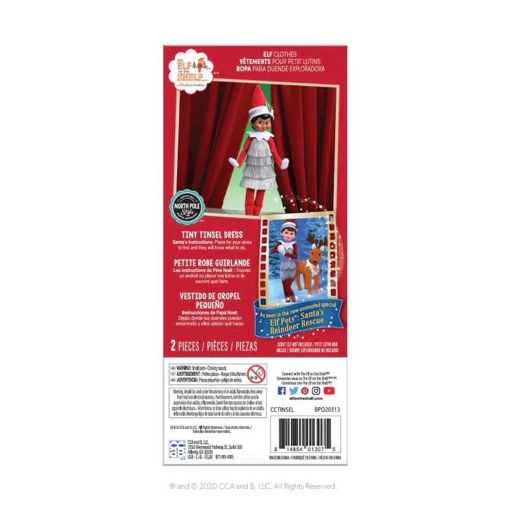 The Elf on the Shelf Claus Couture® - Tiny Tinsel Dress - Image 4