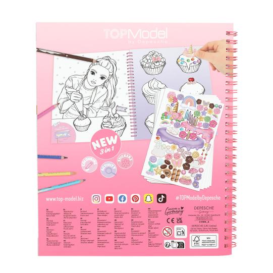TOPModel Colouring Book With Sequins - Cake & Bake - Image 6