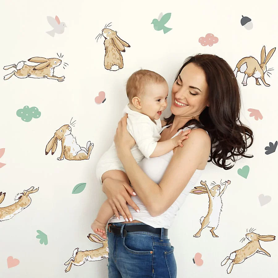 Wall Sticker Pack - Guess How Much I Love You Pastel Hares - Image 3