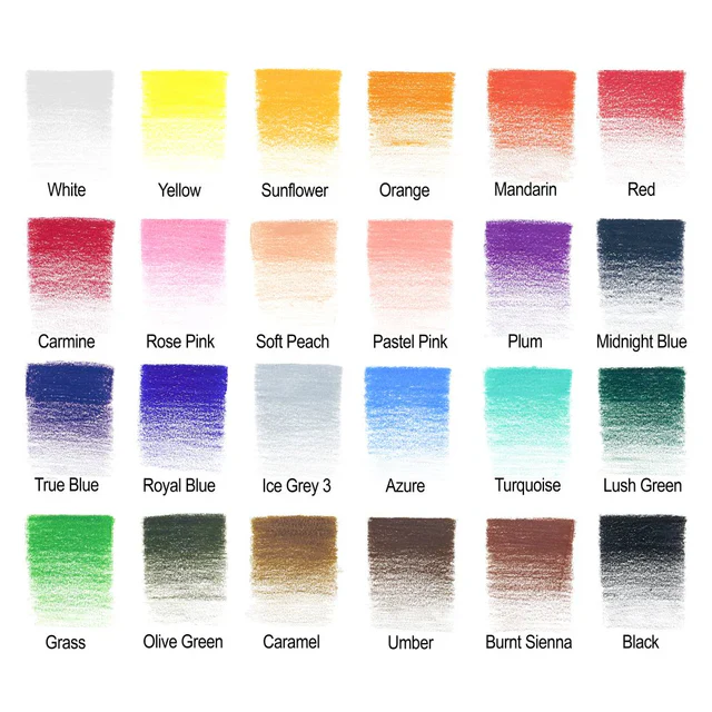 Winsor & Newton Studio Collection Colour Pencils - 24 Tin - Image 3