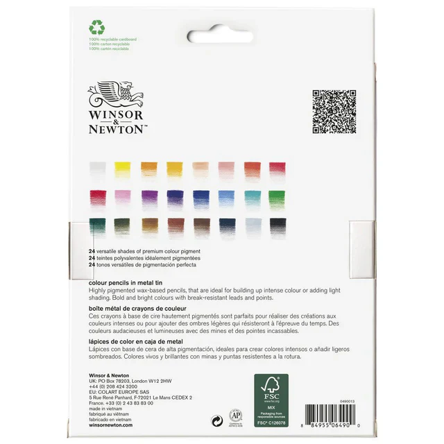 Winsor & Newton Studio Collection Colour Pencils - 24 Tin - Image 6