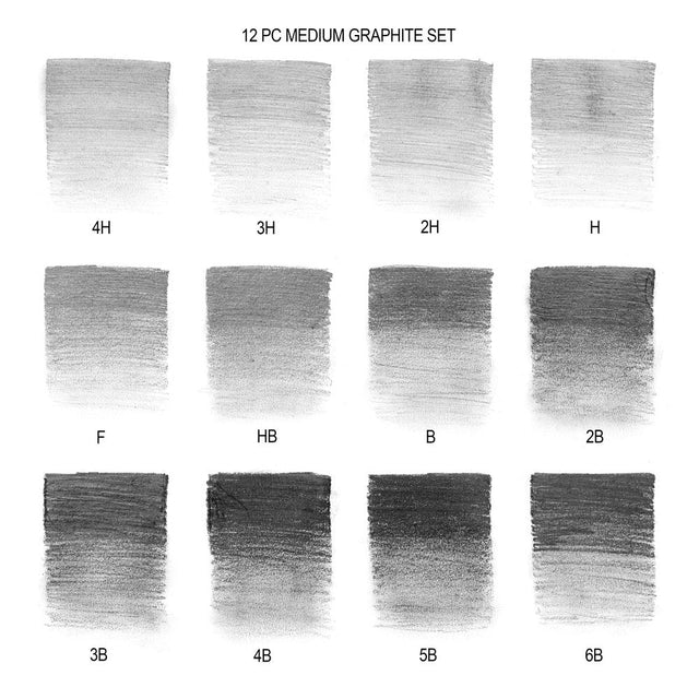 Graphite Pencils Studio Collection Medium Graphite - 12 Tin - Image 3