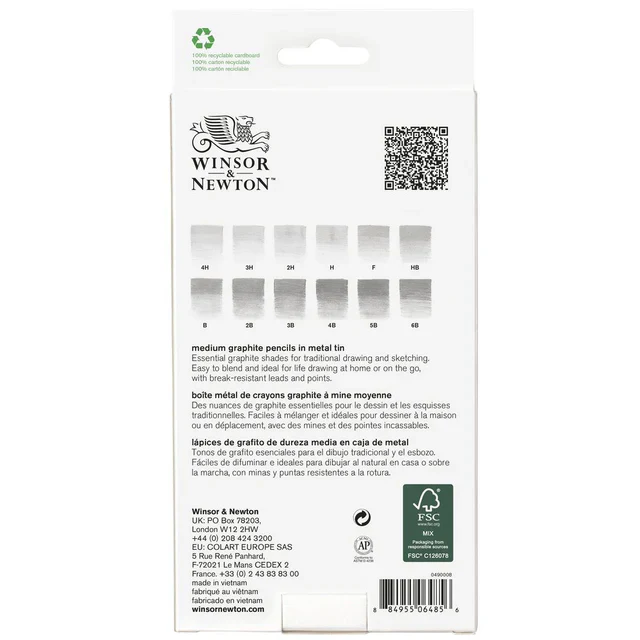 Graphite Pencils Studio Collection Medium Graphite - 12 Tin - Image 4